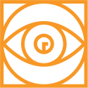 Eye icon with Rosslyn 'R' in the pupil